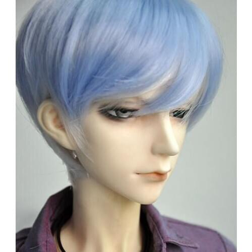 New 21.5-23cm Popular Short Water Blue Wig For 1/3 BJD SD DOT PULLIP Hair