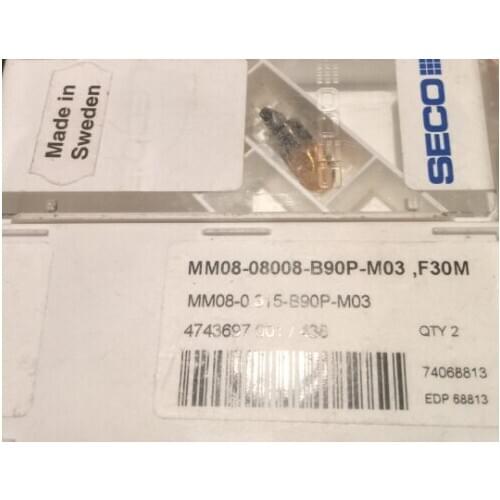 ORIGINAL 2PCS CARBIDE INSERT MM08-08008-B90P-M03,F30M