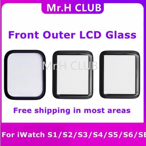 Front Outer Glass For Apple Watch Series Lens Cover Replacement Parts For iWatch Series S1 S2 S3 S4 S5 38mm 42mm 40mm 44mm