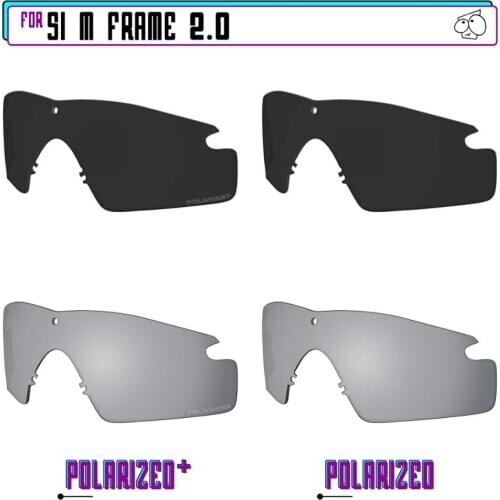 EZReplace Polarized Replacement Lenses for - Oakley Si M Frame 2.0 Sunglasses - BkSrP Plus-BkSrP