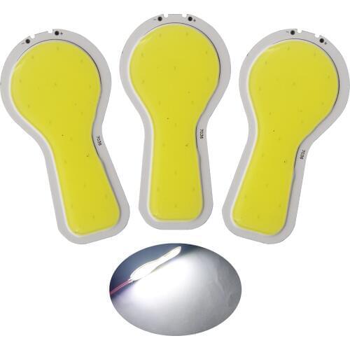 ALLCOB manufacture gourd shape 12V DC led cob light source cold white 4W 6500k-7500k diode led cob chip bulb diy led strip lamp