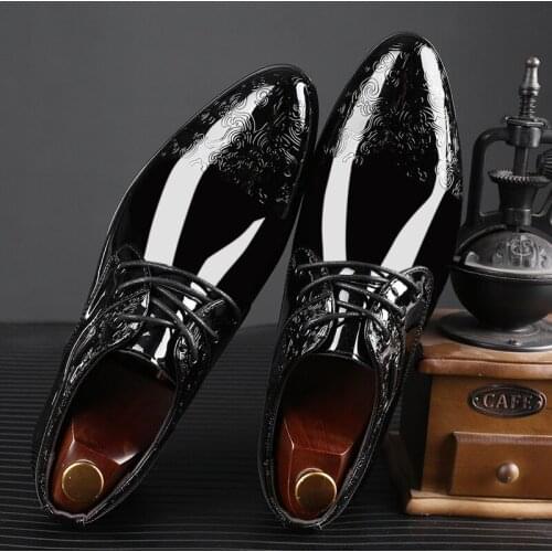 New Leather Shoes Men Breathable Formal Dress Shoes Luxury Business Oxford Male Office Wedding Flats Footwear Mocassin Homme