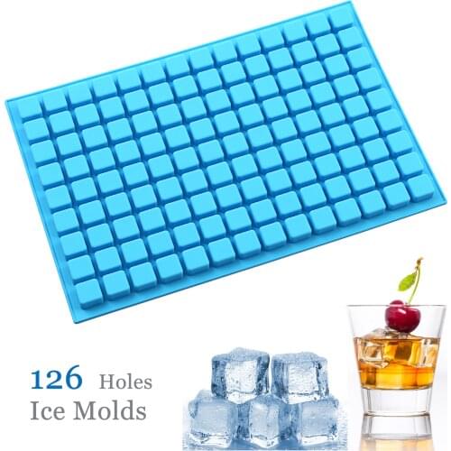 Honeycomb Ice Cube Trays 126 Grid Cubes Silicone Ice Cube Maker Mold For Kitchen Party Whiskey Cocktail Cold Drinking