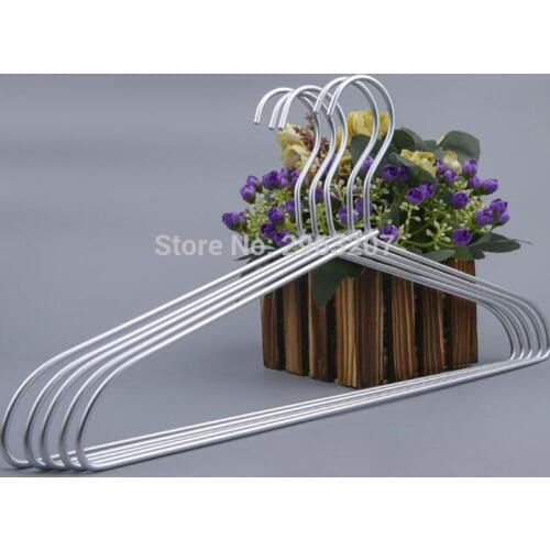 100pcs Aluminum Alloy Tops Hanger Light Space Saving Metal Hanger for Shirts and Clothes Drying Clothes Organizer