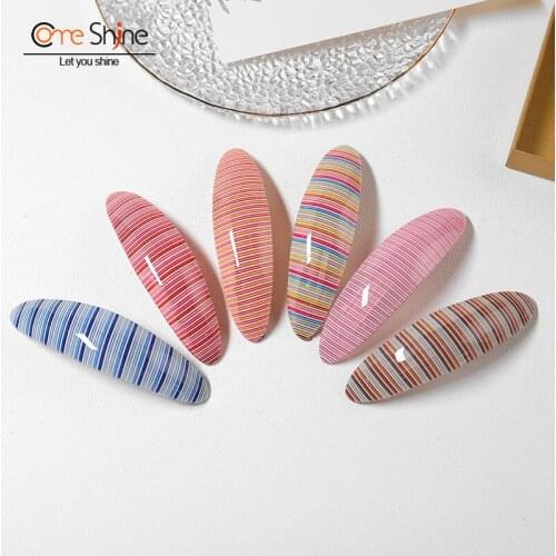 Come Shine 6 Pcs/Pack Sets Rainbow stripes Barrette Hair clips for girls hair accessories 2021 Factory Wholesale Dropshipping