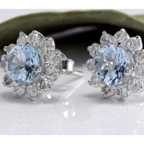 Luxury Shiny Stud Earrings For woman Cubic Zirconia lovely Wedding Party Earrings Jewelry Accessories Wholesale