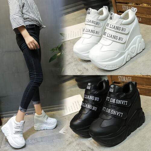 New Womens Chunky Sneakers 2020 Woman Platform Shoes Lace Up spring Vulcanize Shoes Womens Female Trainers Breathable Dad Shoes