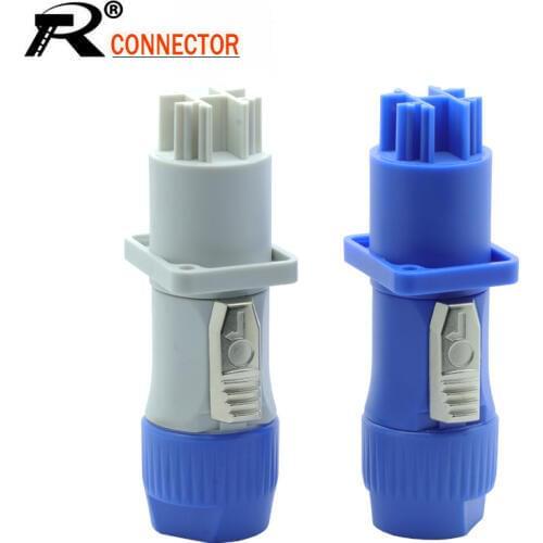 5sets 3Pins Powerconnector Male Plug+Female Chassis Panel Mount 250V 20A Type A NAC3FCA+NAC3MPA-1 Light AC Power Connector