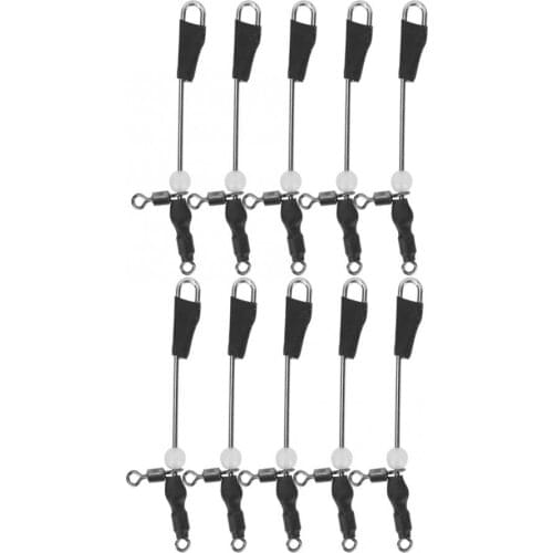 10 pcs alloy copper fishing connector luminous beads fishing connector bearing rolling swivel angling connector fishing tool