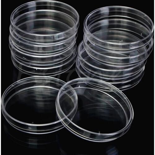 10Pcs/Pack 90 x 15mm Plastic Petri Dishes For LB Plate Bacterial Yeast Laboratory Chemistry Equipment Lab Supplies