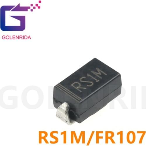 100pcs RS1M DO-214AC SMA FAST RECOVERY RECTIFIER FR107 SMD