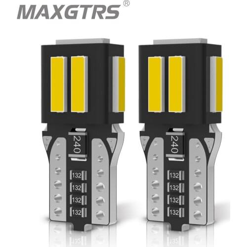 2pcs 194 T10 LED Bulbs 6000K White Red Yellow Blue 168 2825 T10 W5W 7020 Bright LED Chips for Dome Light Map Light Door Light