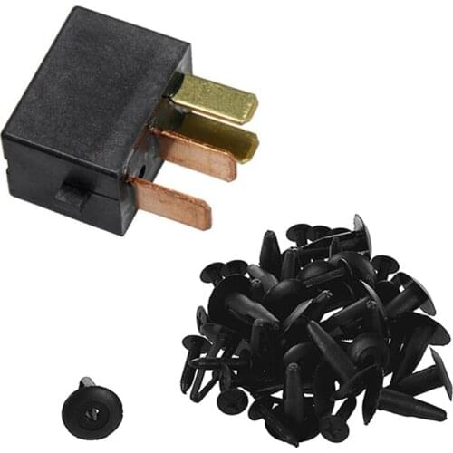 25Pcs Plastic Rivets Fastener Car Bumper Push Clips With Compressor Relay Fuse Relay For Honda Accord Civic