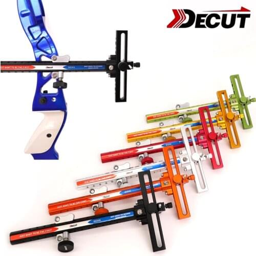 Decut Archery Recurve Aluminum Bow Sights Laser Micro Adjust Optical Fiber Micro Optic Sight 1 Pins Hunting Shooting Accessory