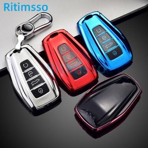 Soft TPU Car Remote Key Case Cover For Geely Coolray Atlas Boyue NL3 Emgrand X7 EX7 SUV GT GC9 Borui Smart Key Holder Shell Fob