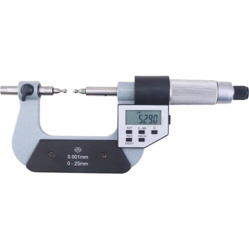 Digital gear micrometers 0-25/25-50/50-75/75-100/100-125/125-150/150-175mm resolution 0.001mm Metric/inch without ball probes