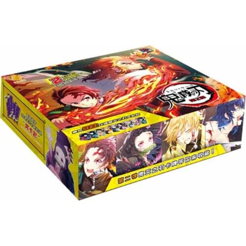 Demon Slayer No Yaiba Paper Card Letters One Games Children Anime Peripheral Character Collection Kids Gift Playing Card Toy