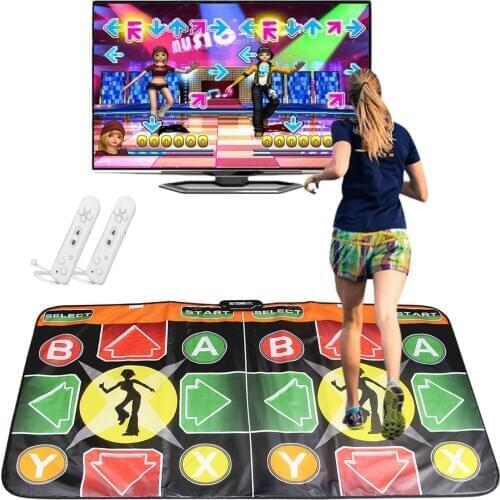 Double Human Dance Blanket Pads Computer TV Slimming Dancer Blanket Mat Pad With Two Handle Non-Slip Foot Print Mat 1211