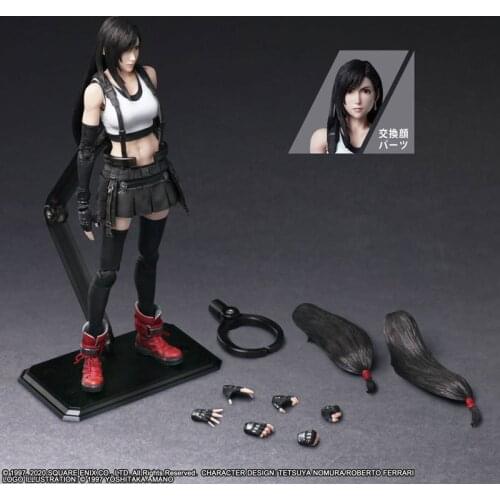 25CM Anime Play Arts Final Fantasy VII Tifa Lockhart Action Figure Remake Toys Collectible Model toys doll gift for Children