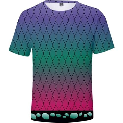 Ghost Blade Popular 3D Fashion Casual T-Shirt Men Women Short Sleeve Demon Slayer Autumn Summer Women Men Multicolor Print
