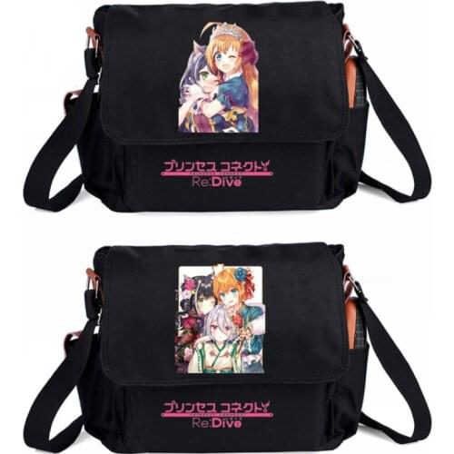Game Princess Connect! Re:Dive Cosplay Messenger Casual Crossbody Satchel Bag Teenagers School Students Shoulder Unisex Gifts