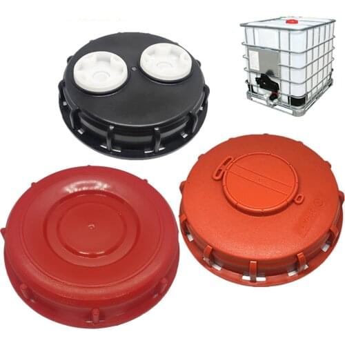IBC Ton Barrel Cover 16.3CM With Venting Ton Barrel Plastic Cover Double Hole Tote Tank Lid Breath Cover Fittings Adaptor Gasket