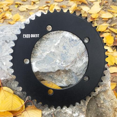 PASS QUEST 130BCD-5 hole 46-58T track bicycle dead fly bicycle fixed gear special single disc gear disc crank 7075-T6