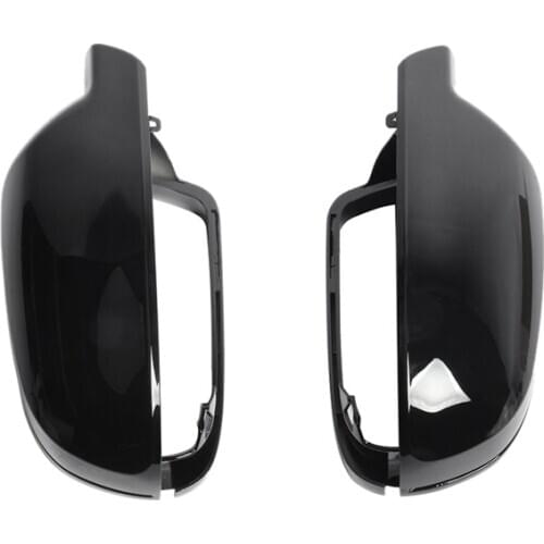 Left Right Gloss Bright Black Rearview Wing Mirror Cover Cap For Audi A4 B8.5 S4 2010-2015 A3 S3 2011-2013 A5 S5 2010-2016 8T085