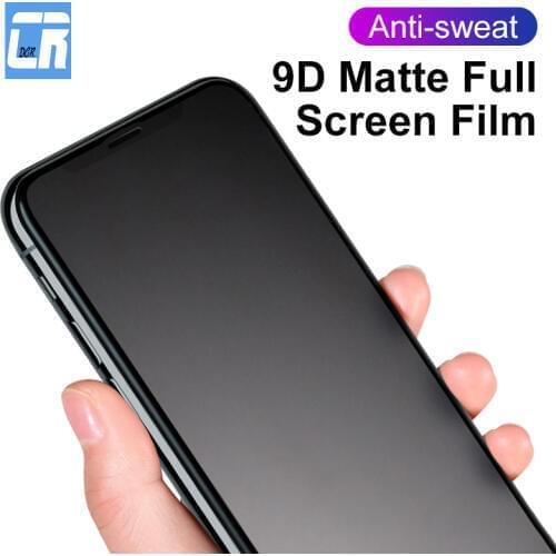 9D Matte Screen Protector for iPhone 11 Pro XS MAX Tempered Glass for iPhone X XR 8 7 6 Plus 12 Pro Max Frosted Protector Film