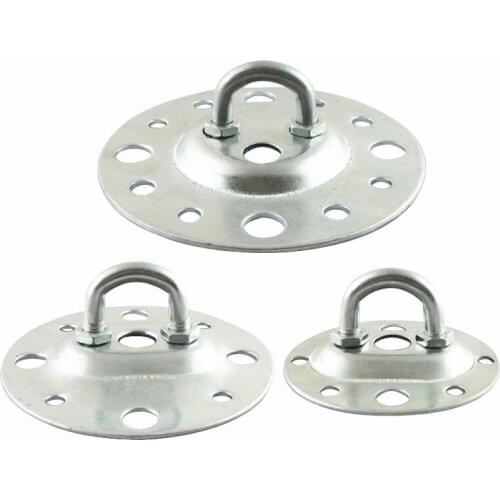 4pcs DIA 75/95/115/130mm Metal Ceiling Hooks,Ring Ceiling Plate Mounted Bracket Base,Maximum Weight of 50 Poun
