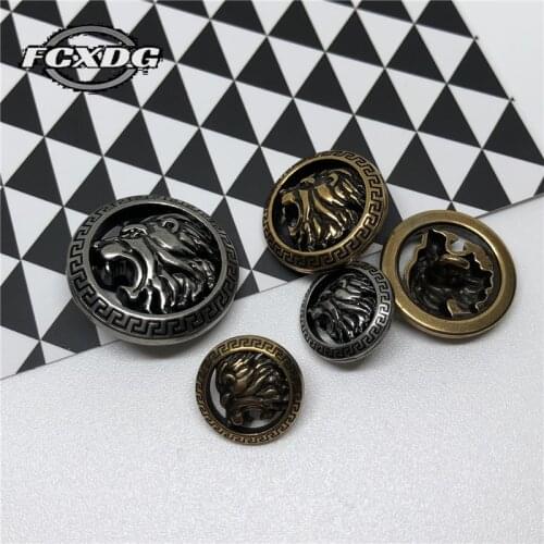 Fashion Metal Vintage Buttons for Clothing 20mm Snap Buttons Garment Coat Jacket Buttons for Needlework DIY Sewing Accessories