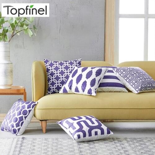 Top Finel Geometric Decorative Throw Pillow Cases 6 pieces Cushion Covers For Sofa Seat Office Chair Microfiber Decorative 45x45