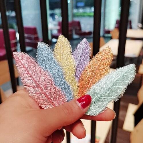 New Fashion Simple Feather Leaf Bb Clip Broken Hair Clip Bangs Clip Hairpin All-match Fresh Women Girls Accessoriesr Headwear