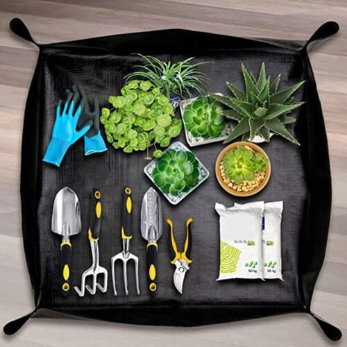 Newly Plant Repotting Mat Gardening Foldable Anti Dirty Succulent Potting Tarp Square Mat For Garden Outdoor