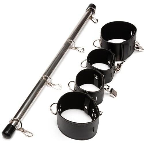 New Leg Spreader Bar BDSM Bondage Restraints with Handcuffs Foot Wrist Cuffs with Lock Sex Toys for Couples Erotic Accessories