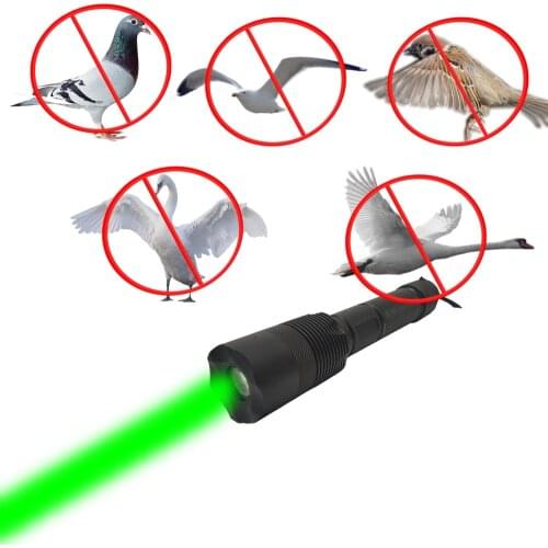 Handheld portable green laser flashlight for bird repellent