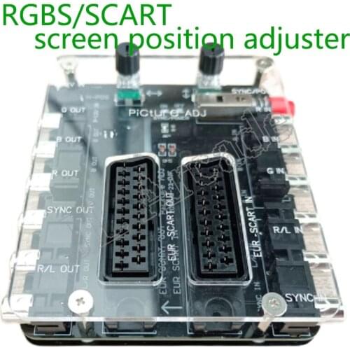 RGBS/SCART European Standard Picture Position Adjuster Adjustable Screen Conversion PCB with Shell Adjustable Image Position