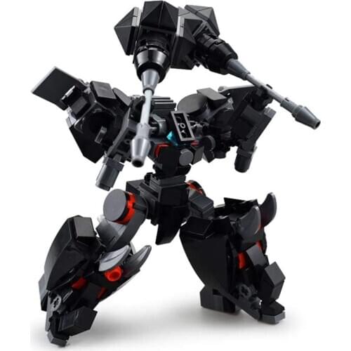 Mecha Warrior Robot Building Blocks Kids Toy Black Action Figure Model Toys For Children Assemble Bricks Anime Soldier Dolls