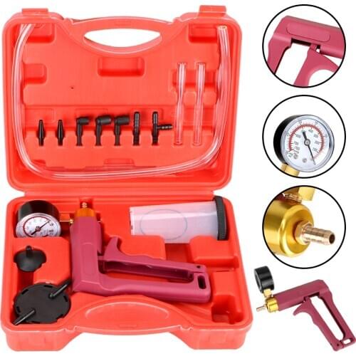 Hand Held Brake Bleeder Tester Set Vacuum Pump Brake Bleeder Screw Adapter Organize Multifunctional Car Automotive Self Kit