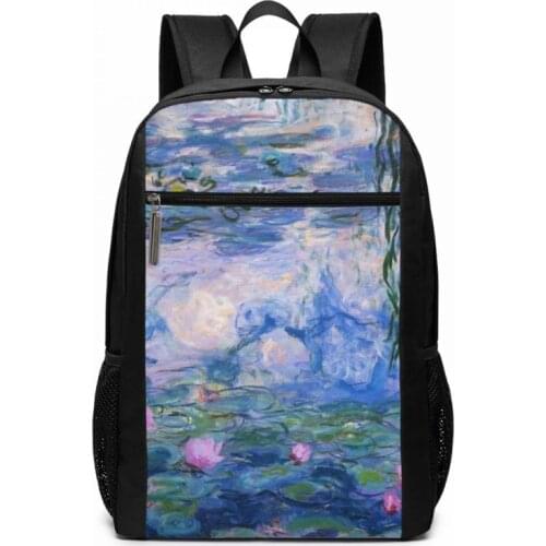 Monet Backpack Monet Backpacks Man - Woman High quality Bag Trendy Multi Function Print Student Shopping Bags