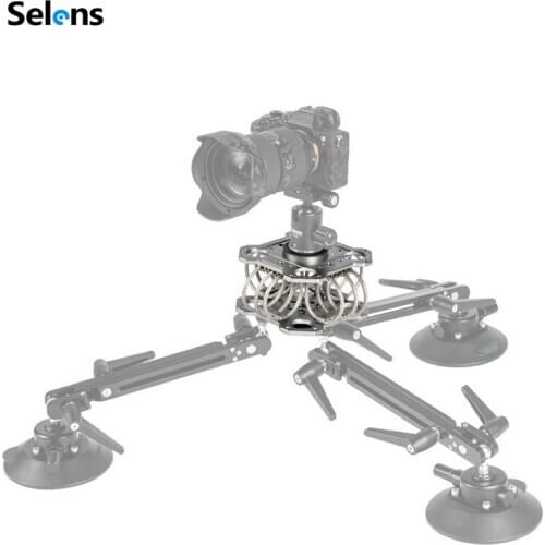 Selens Aluminium alloy shock absorber for car suction cup mount for Ronin S Gimbal for dslr gimbal aerial stainless steel rope