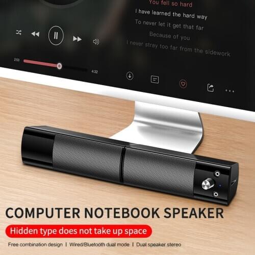 Detachable Computer Speakers Home Bluetooth Music Box Bass Surround Sound Bar Subwoofer For PC Laptop Multimedia Speaker
