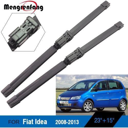 Car Front Windscreen Wiper Blades Soft Rubber Wiper Push Button For Fiat Idea 2008 2009 2010 2011 2012 2013