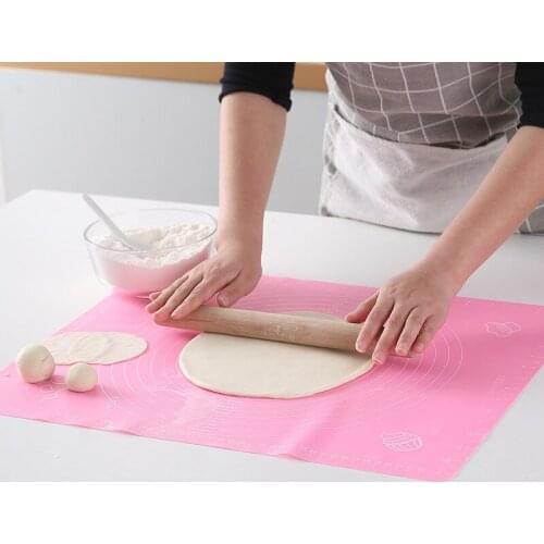 Silicone Kitchen Kneading Dough Mat Cookie Cake Baking Tools Thick Non-stick Rolling Mat Pastry Accessories Baking Sheet Pads