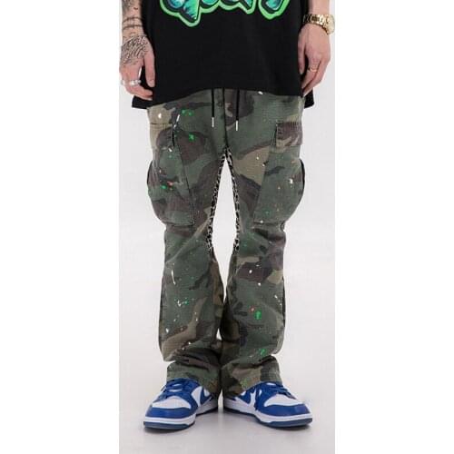 Hip Hop Streetwear Graffiti Joggers Men Tactics Cargo Camouflage Pants Male Sweatpants Pocket Design Trousers Elastic Waist