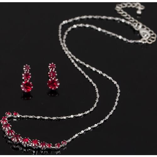 YFJEWE Fashion Austria Crystal Earrings Necklaces Bridal Jewelry Sets Christmas gift Dress Wedding Accessories Jewellery #N190