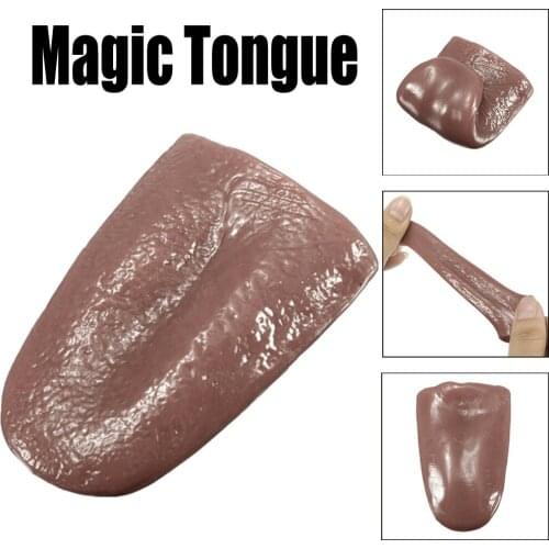 Funny Prank Toys Fake Through Tongue Joke Prank Tricks Toys For Children Adult Halloween Horrific Prop Funny Mischief Gift#L