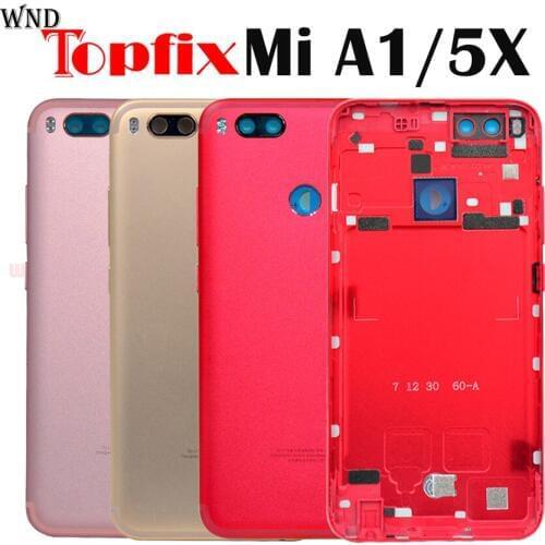 For Xiaomi Mi A1 Battery Cover MiA1 Rear Door Back Housing Case For Xiaomi Mi 5X A1 Battery Cover With Power Volume Button