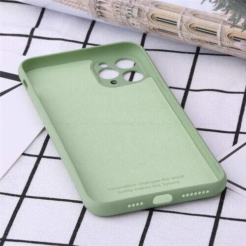 Liquid Silicone Solid Plain Phone Case For iPhone 12 mini 11 Soft Slim Camera Full Protection Back Cover For iPhone 11 Pro Max