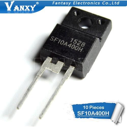 10Pcs SF10A400H TO-220F SF10A400 TO220 10A400